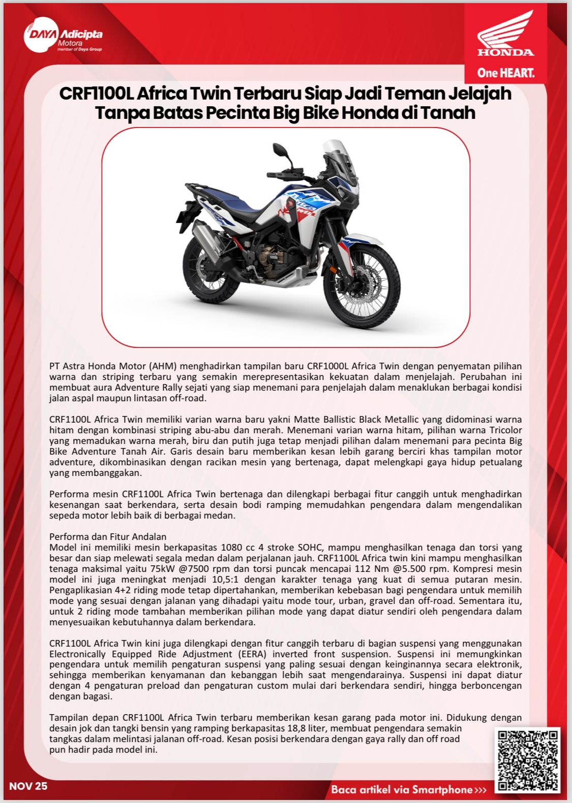 Artikel Honda Bulan November 2025