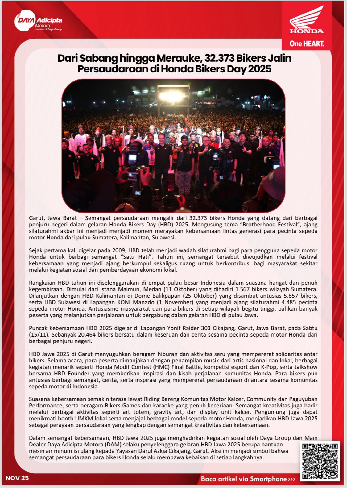 Artikel Honda Bulan November 2025